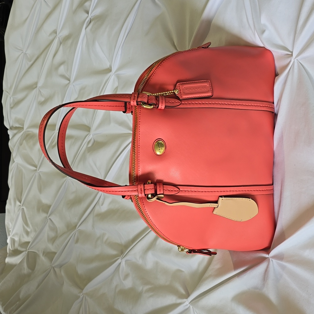 Coral Pink Coach Purse